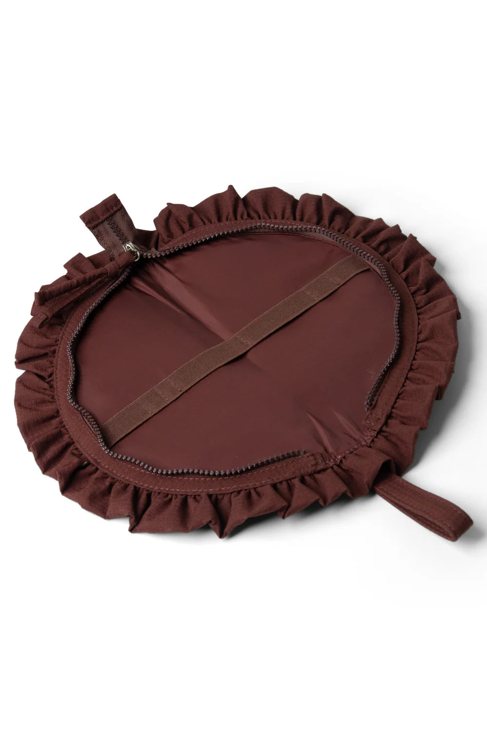 Ruffle Half Moon Make Up Bag