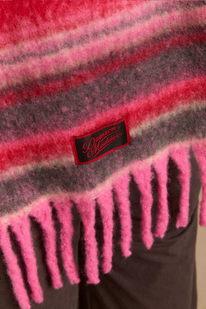 DM Fluffy Scarf - Pink Pop Stripe