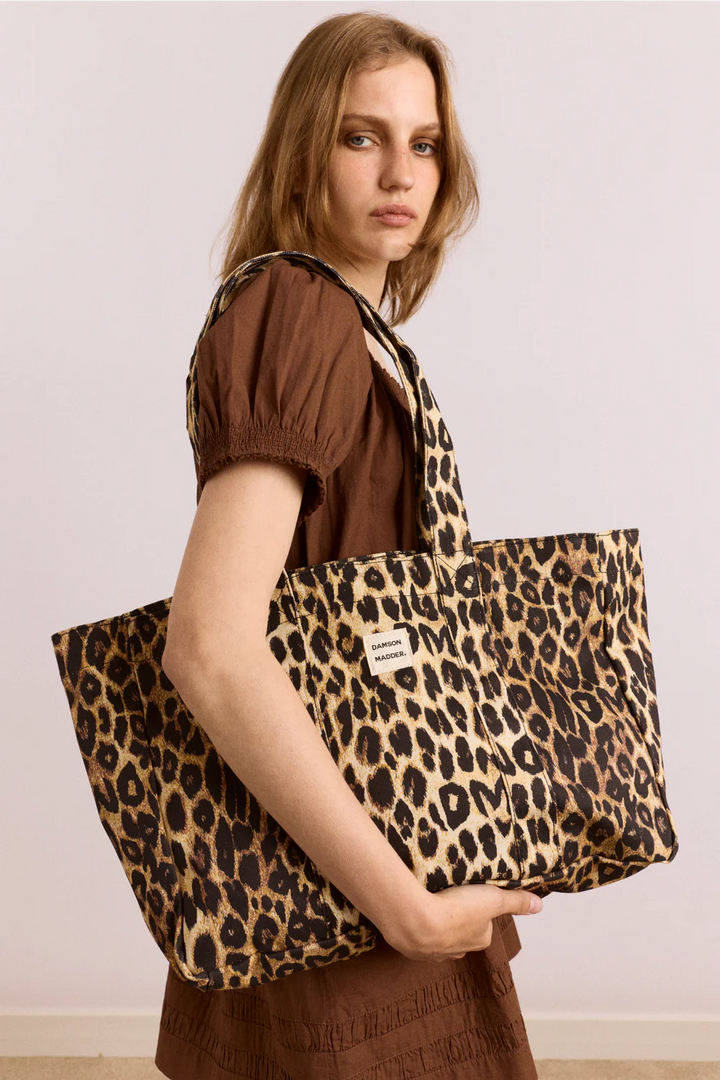 Canvas Leopard Tote Bag