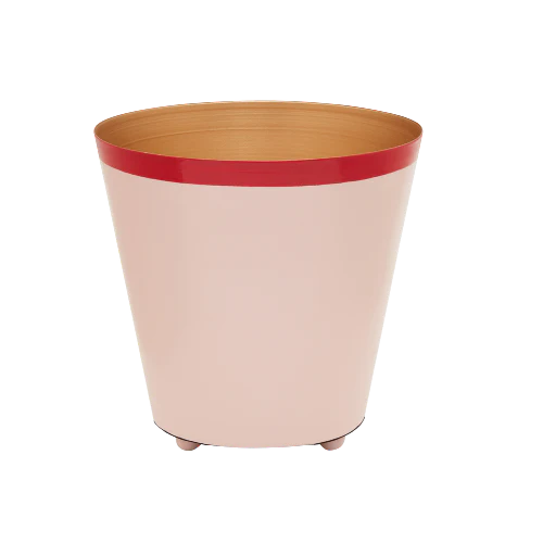 The Penny Planter Pink with Red Rim