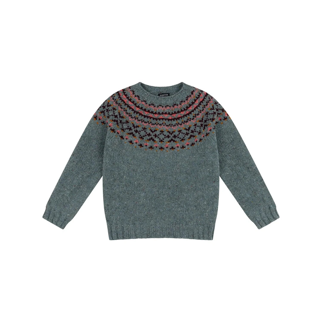 Aqua Chunky Fairisle Jumper