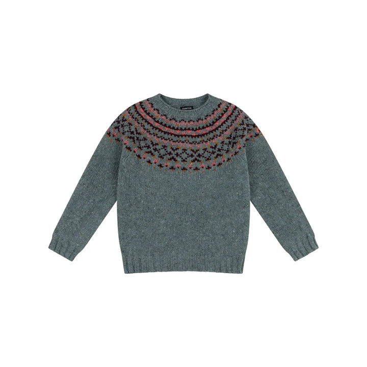 Aqua Chunky Fairisle Jumper