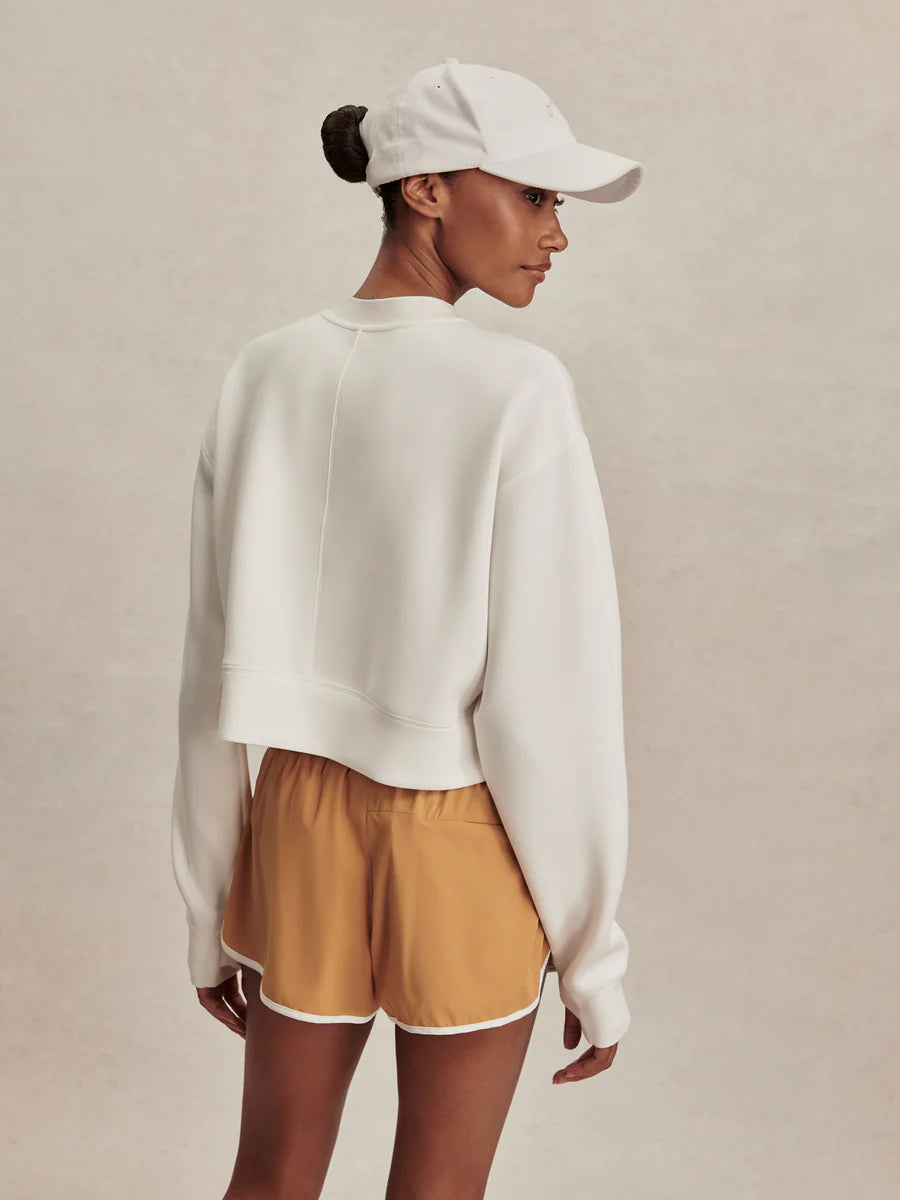 Tasmin Cropped Sweat - Snow White