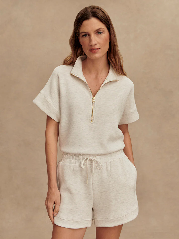 Ollie High Rise Shorts Ivory Marl