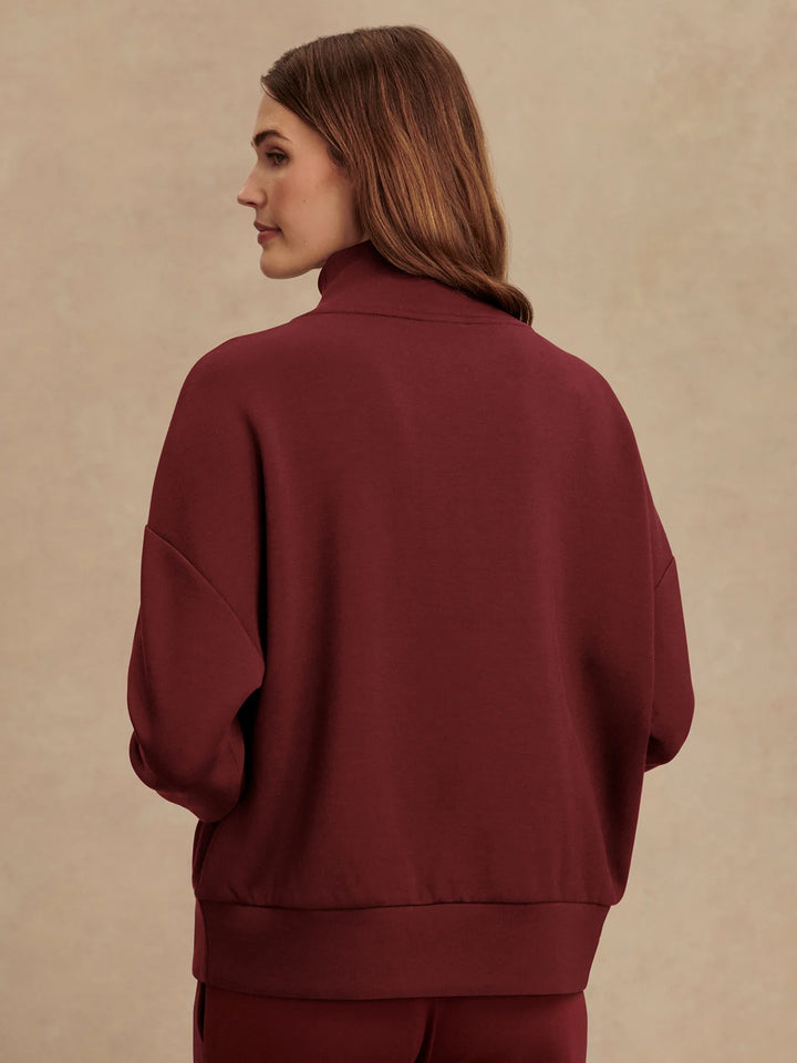 Hawley Half Zip - New Maroon