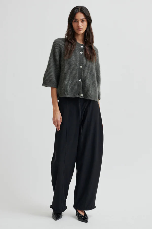 Andrea Knit Rib Cardigan - Beluga