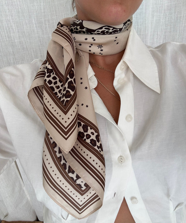 Gemini Scarf In Sand 65cm