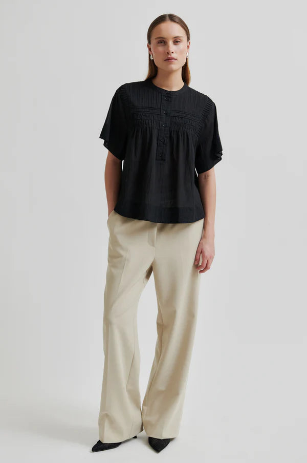 Maise SS Blouse - Black