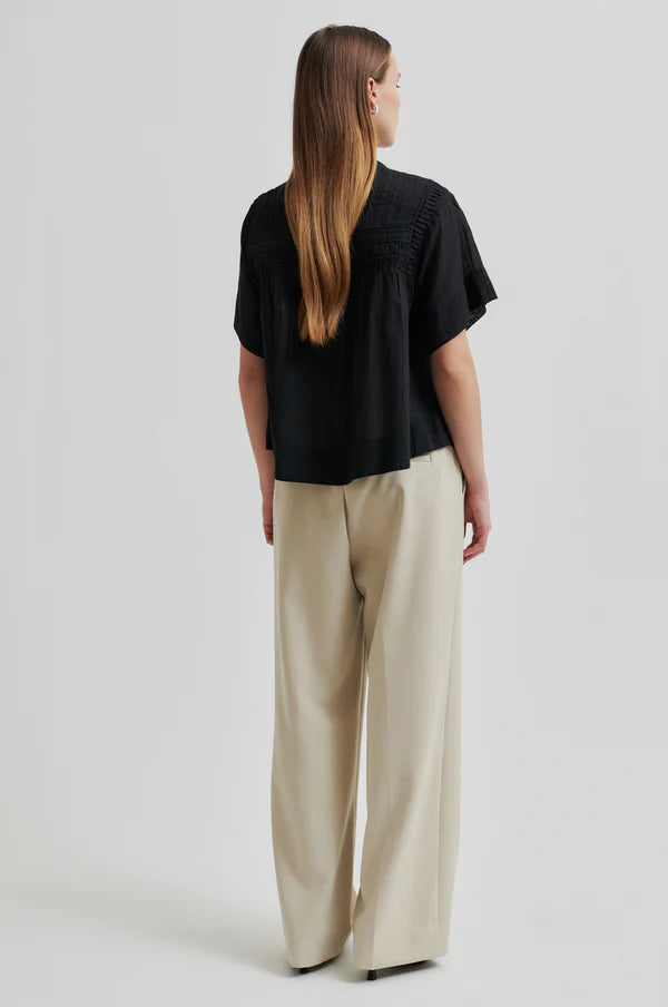 Maise SS Blouse - Black