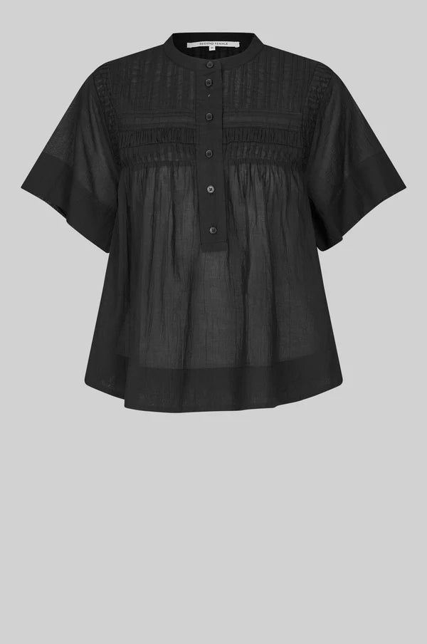Maise SS Blouse - Black