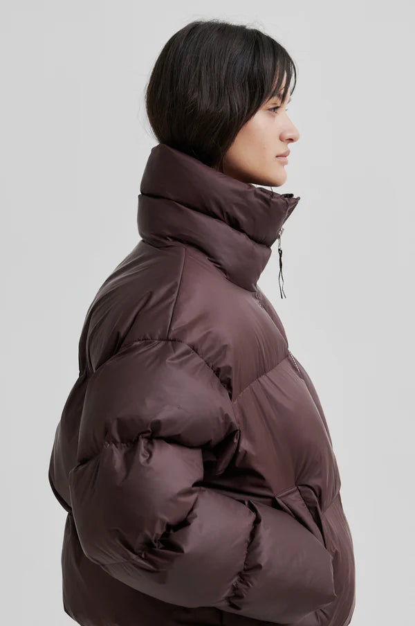 Riya Puffer Jacket Chocolate Plum