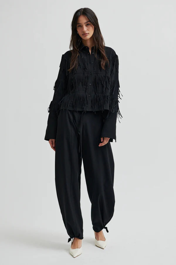 Dancing Cropped Shirt - Black
