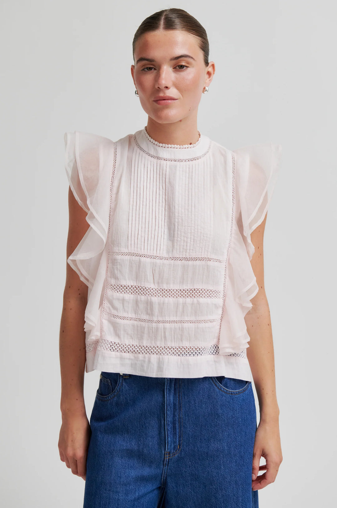 Kristel Frill Top - White