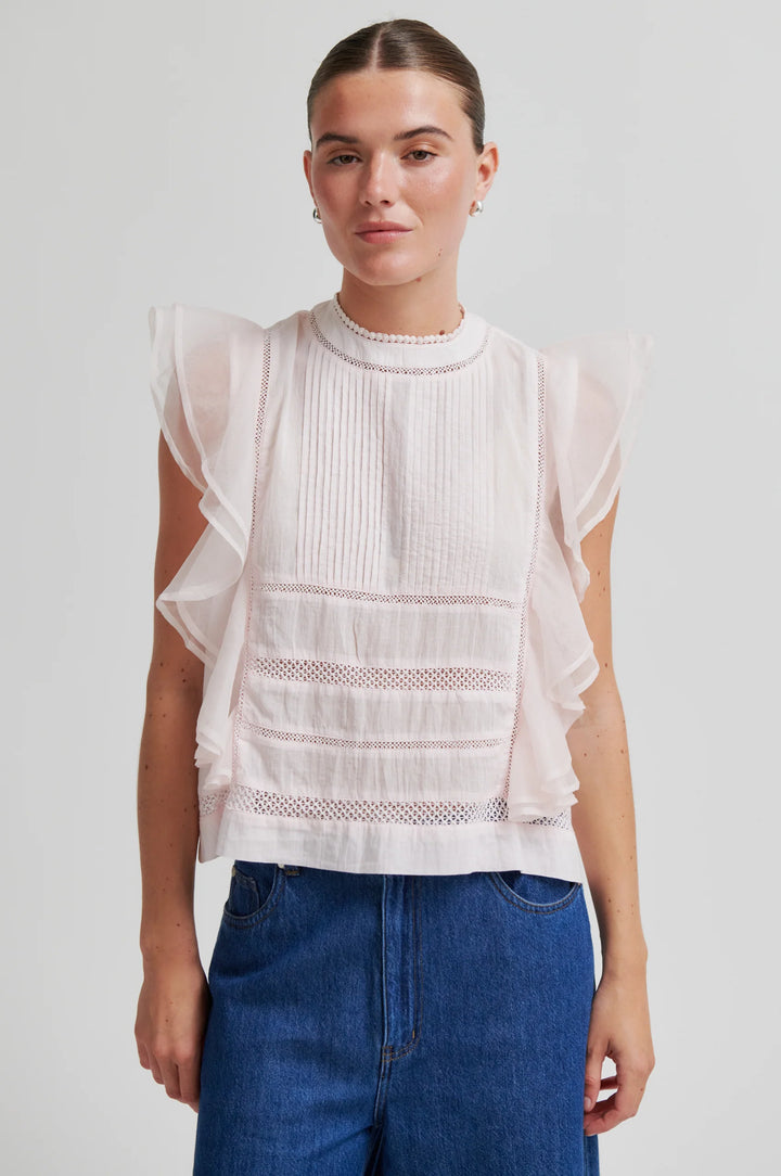 Kristel Frill Top - White