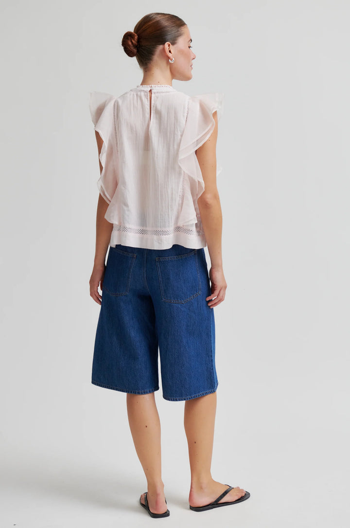 Kristel Frill Top - White