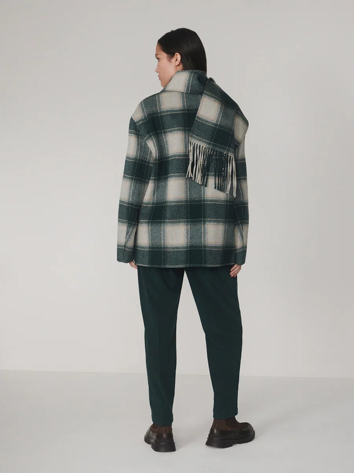 Alderton Check Scarf Coat - Ponderosa Pine Check