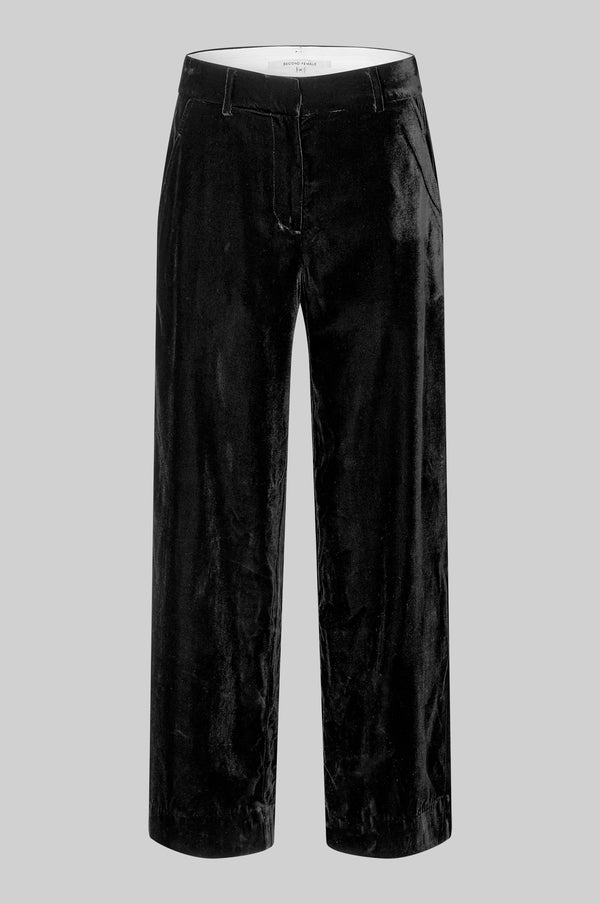Velvetta Straight Trousers - Black
