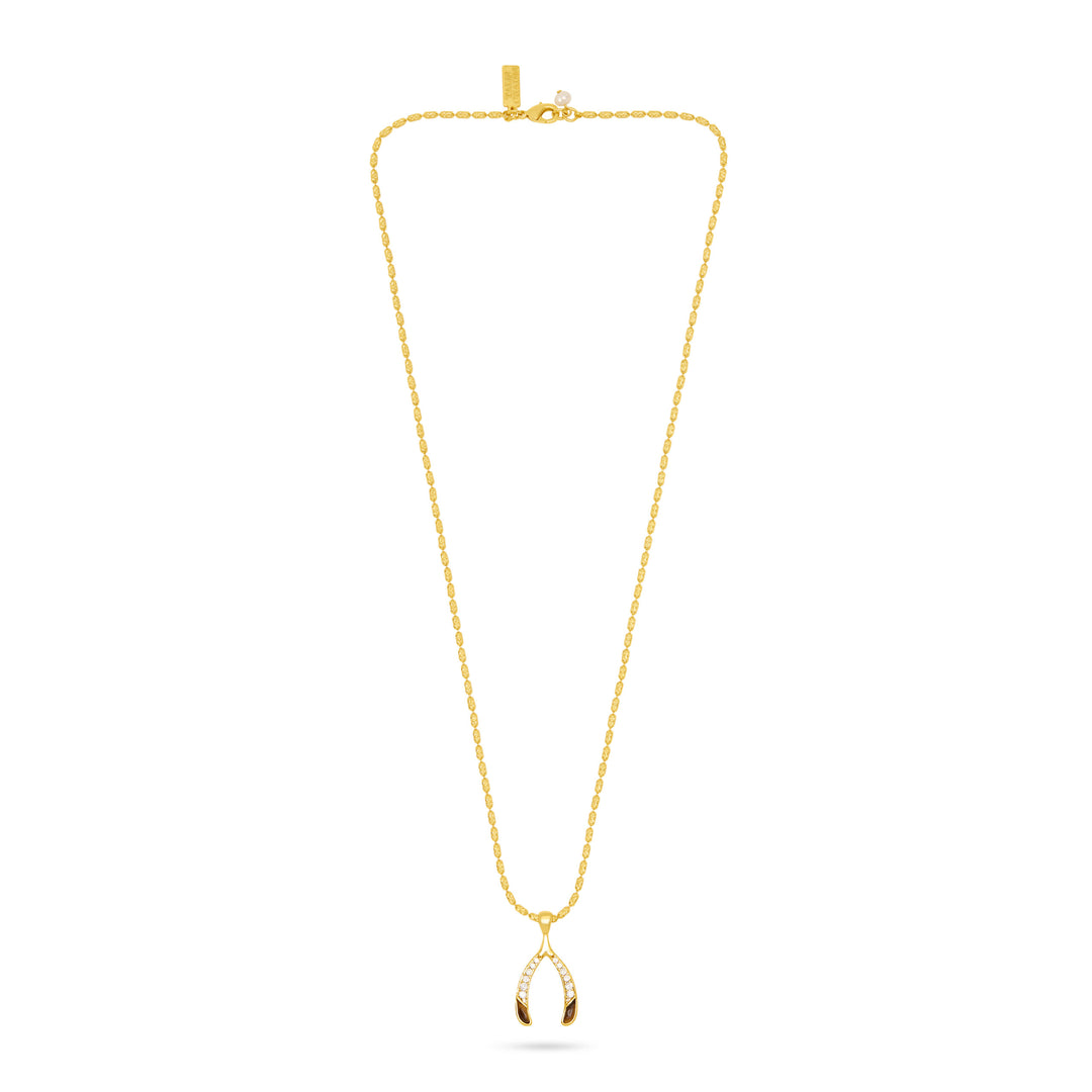 Wishbone Pendant Necklace - Tiger&