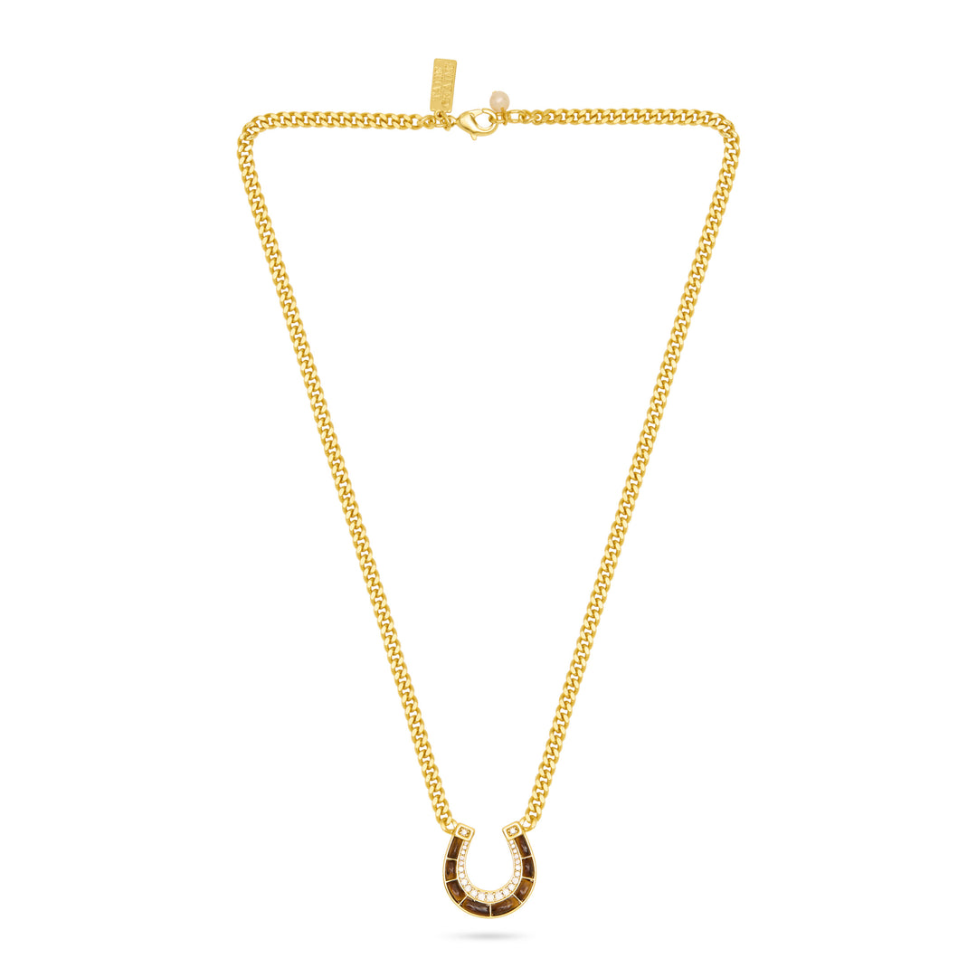 Horseshoe Pendant Necklace - Tiger&