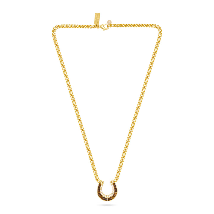 Horseshoe Pendant Necklace - Tiger&