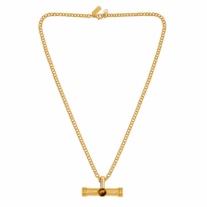 T-Bar Pendant Necklace - Tiger&