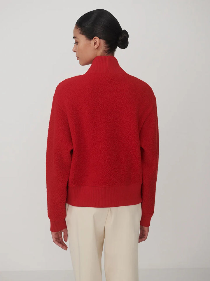 Mumford Half Zip Fleece - Washed Red