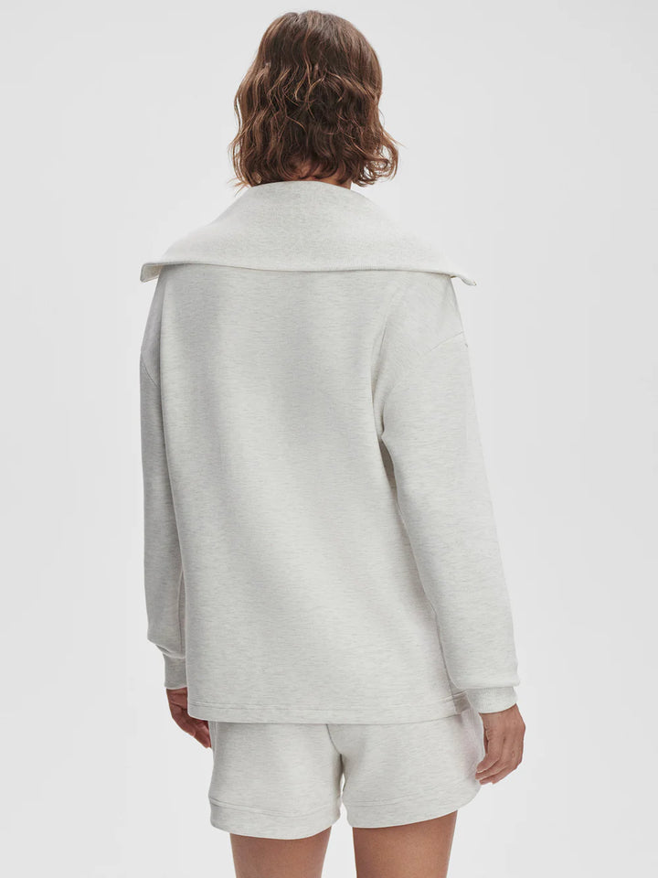 Larson Half Zip - Ivory Marl