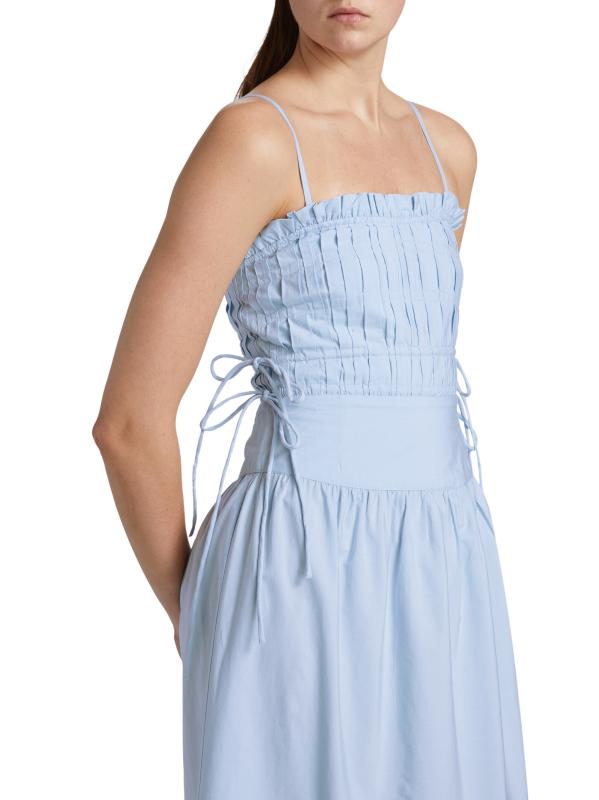 Kelia Midi Dress - Blue Broderie