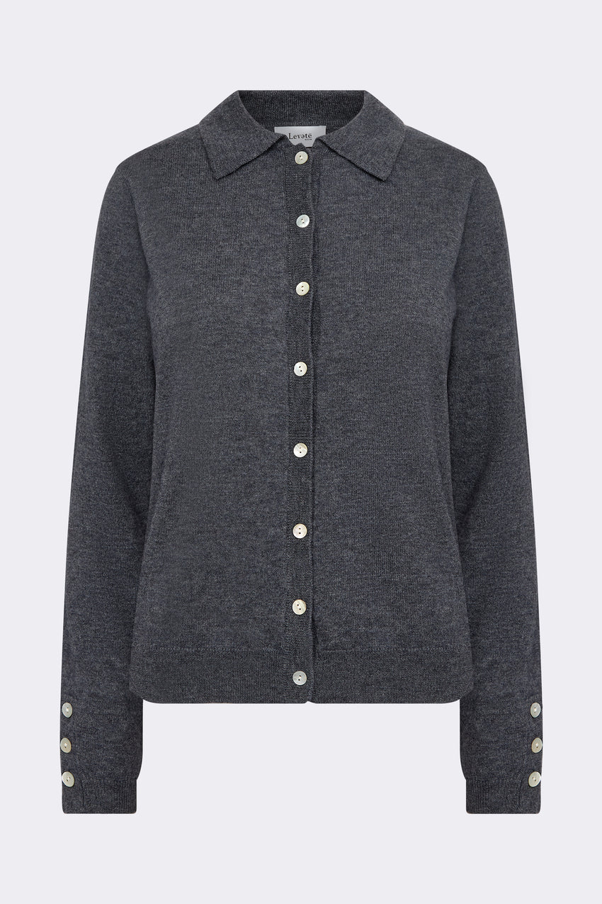 LR-Ismaila 6 Cardigan - Dark Grey