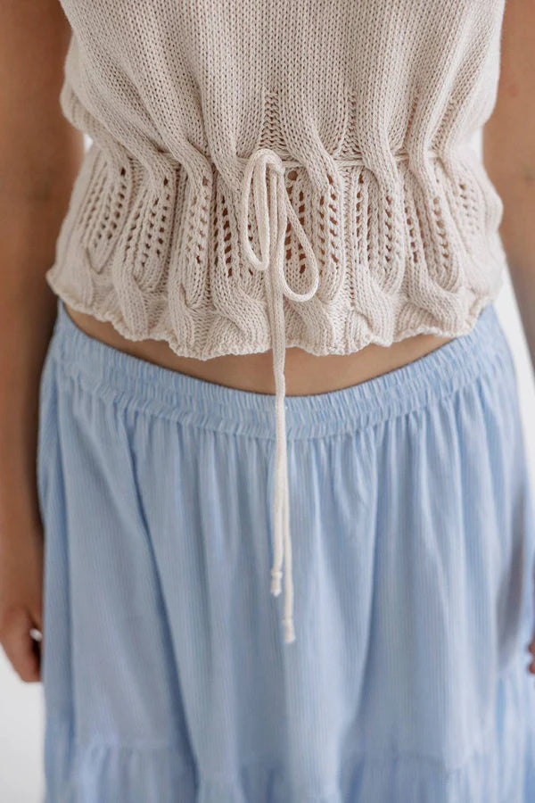 Vaka Knit Top - Chalk