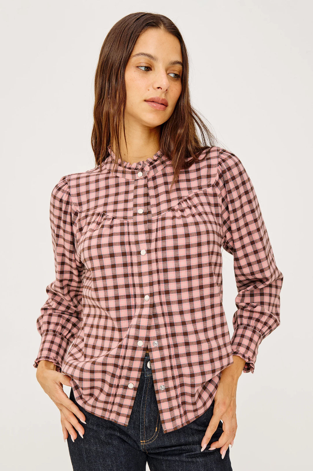 Alanna Blouse - Garnet Rose Cobalt