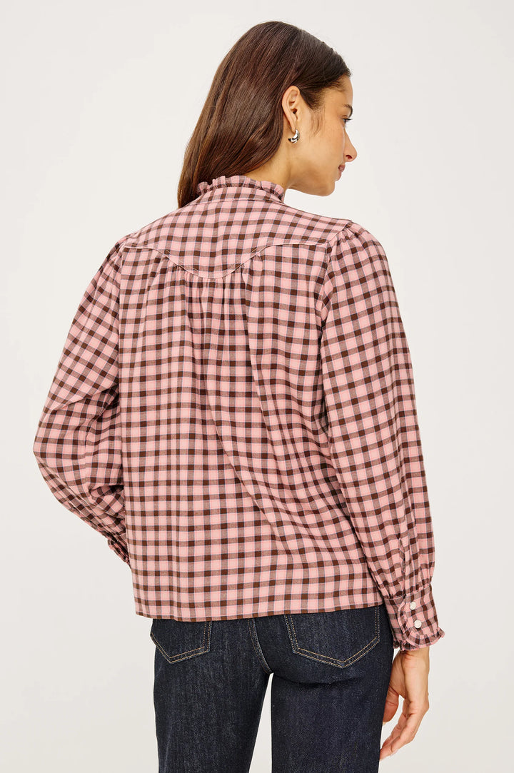 Alanna Blouse - Garnet Rose Cobalt