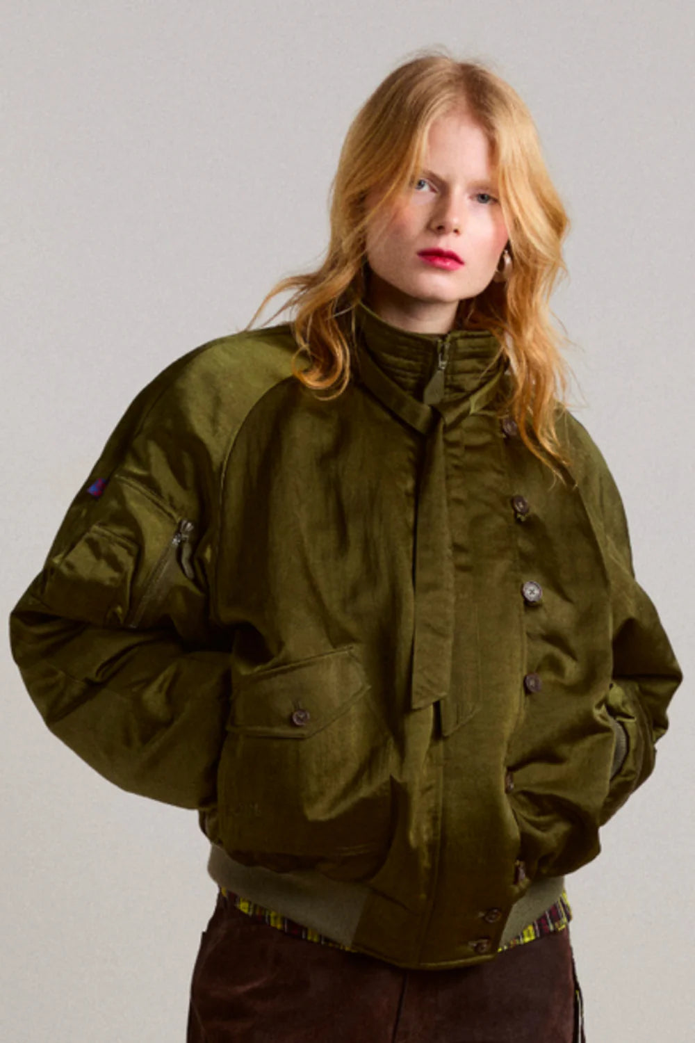 Joanie Bomber - Olive