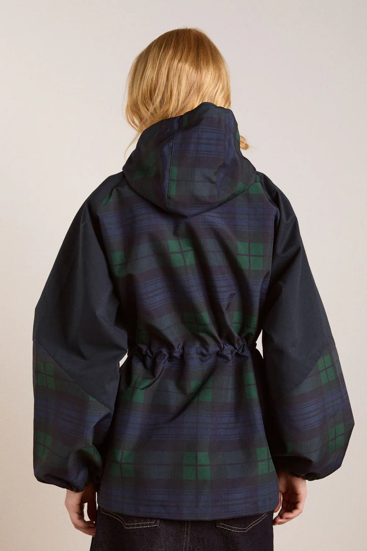 Liu Raincoat Navy Check
