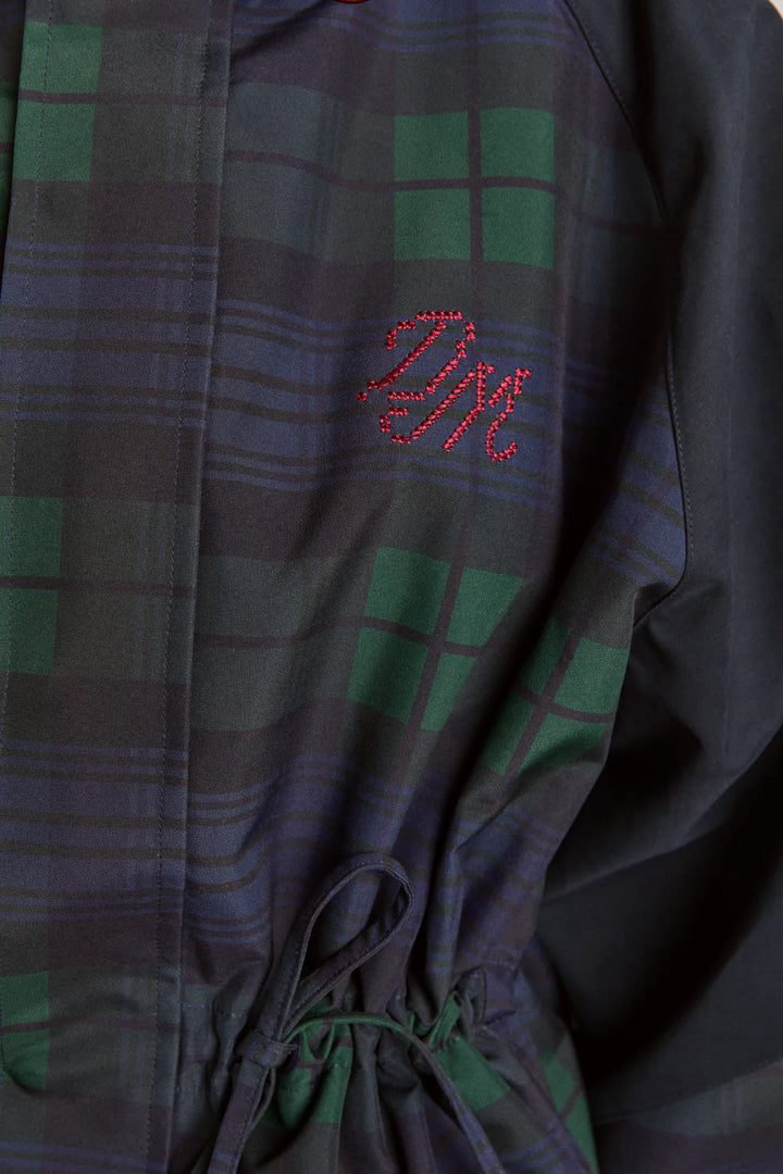 Liu Raincoat Navy Check