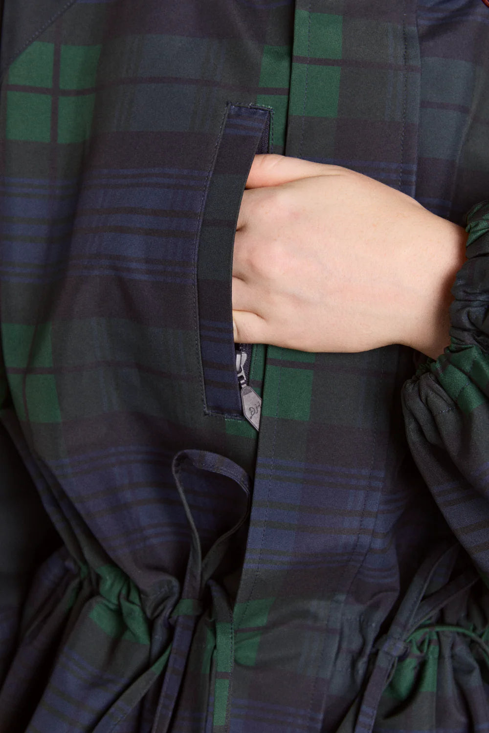 Liu Raincoat Navy Check