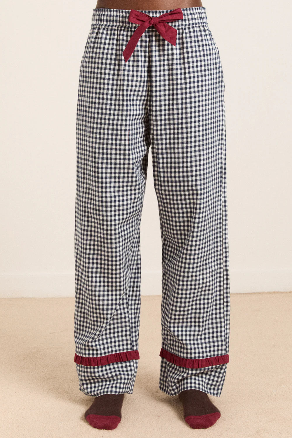 Antonia PJ Set - Navy Gingham