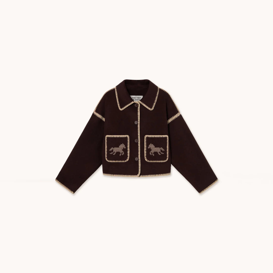 Embroidered Horses Short Coat