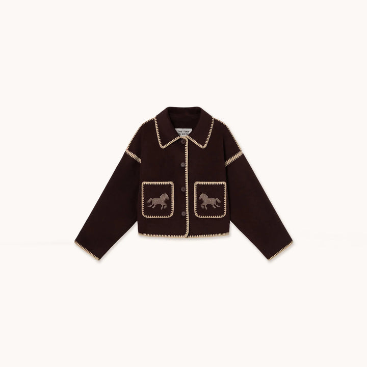 Embroidered Horses Short Coat