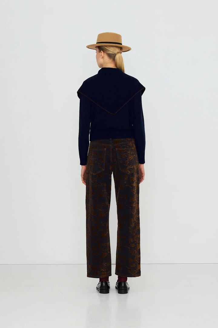 Lara Cardigan Scarf Neck - Navy