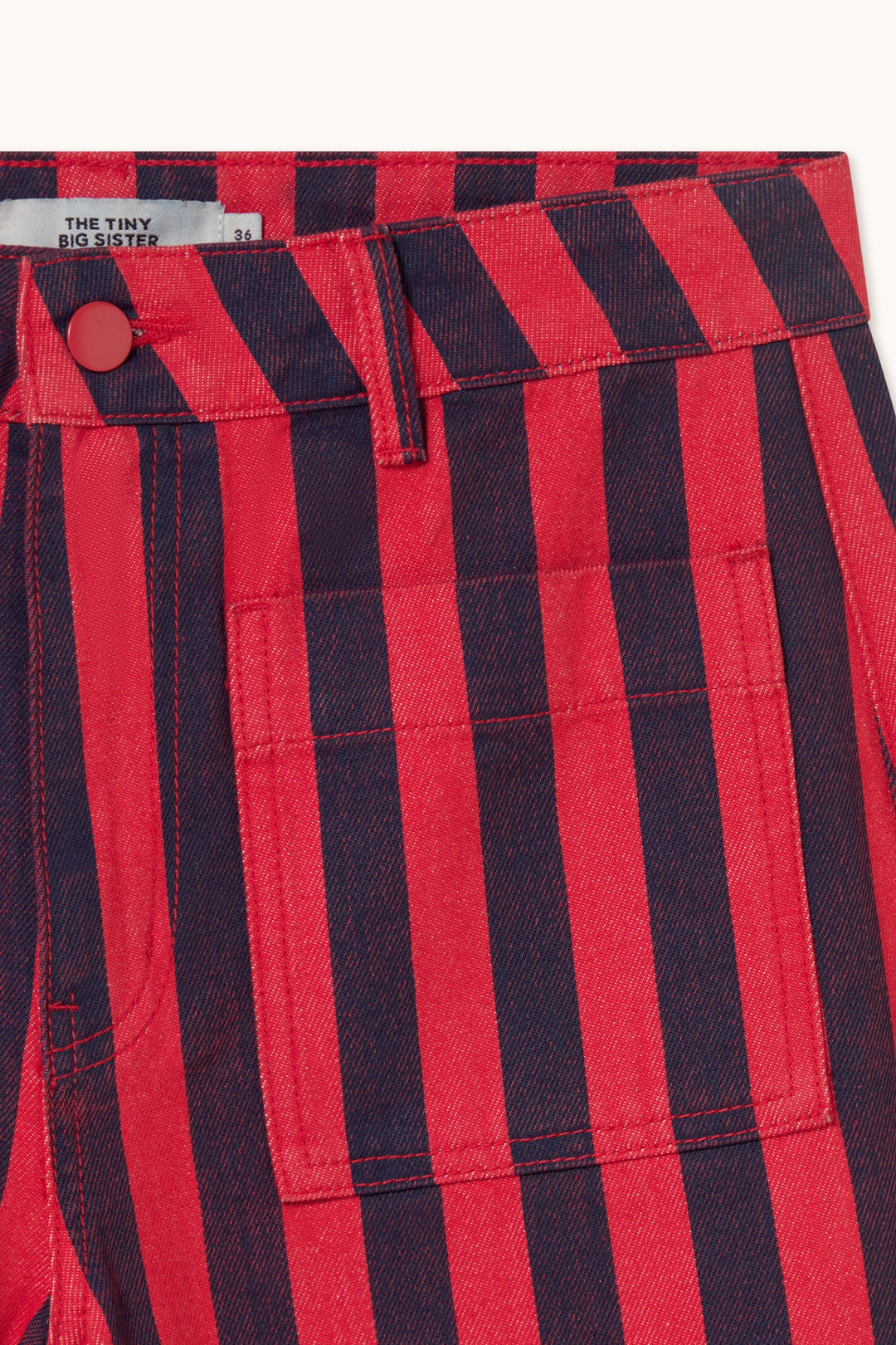 Stripes Jeans - Dark Red/Navy