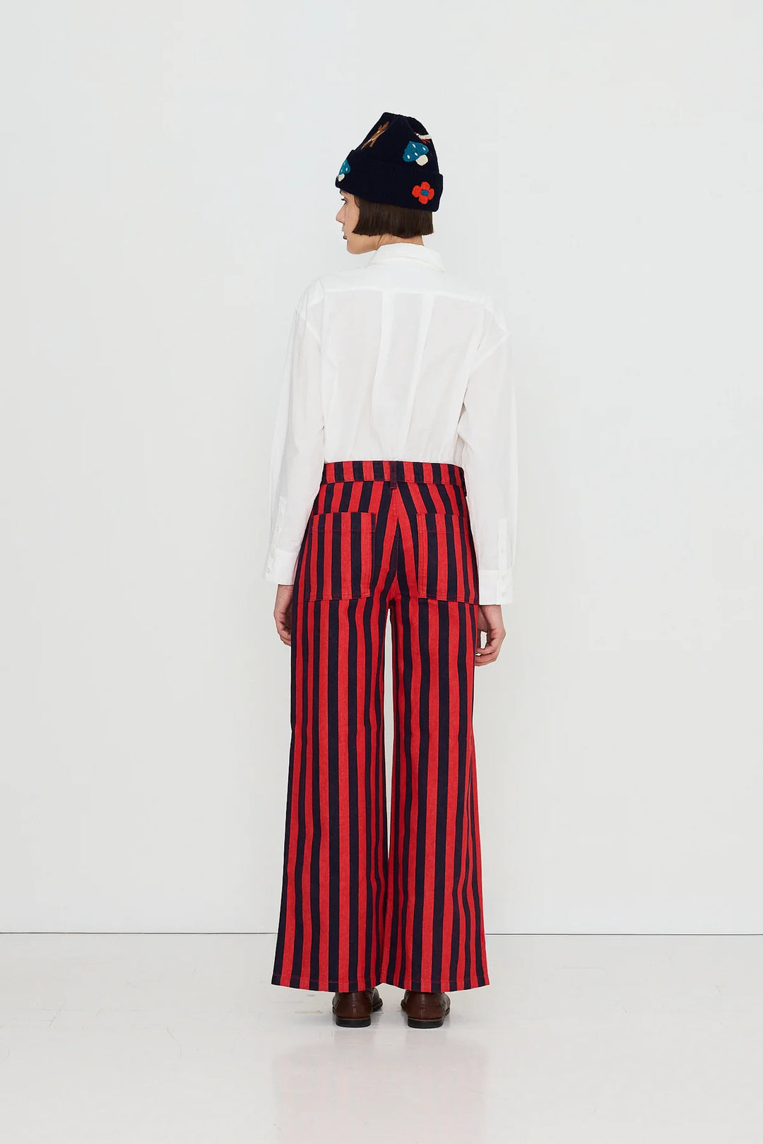 Stripes Jeans - Dark Red/Navy