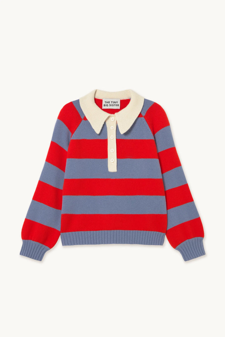 Frank Striped Polo Red Stripe