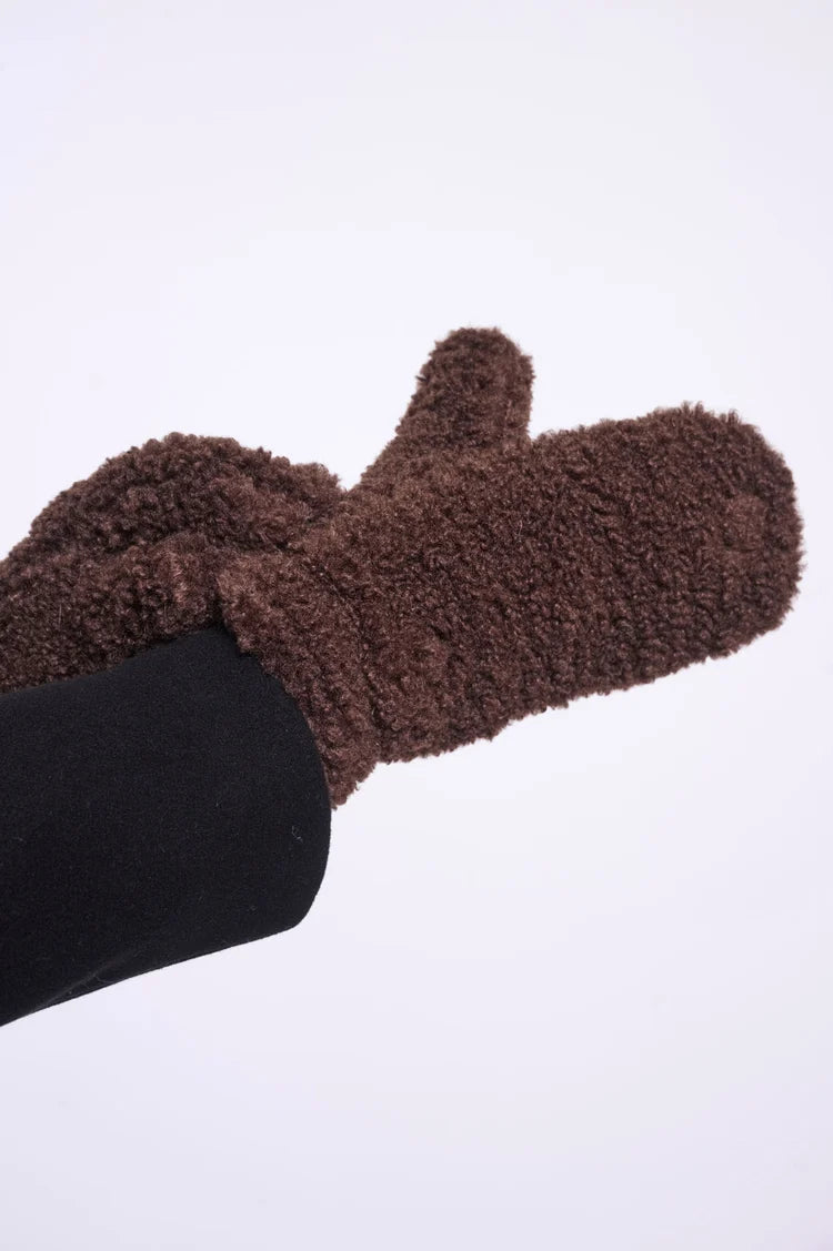 Aleida Teddy Gloves - Roast Coffee