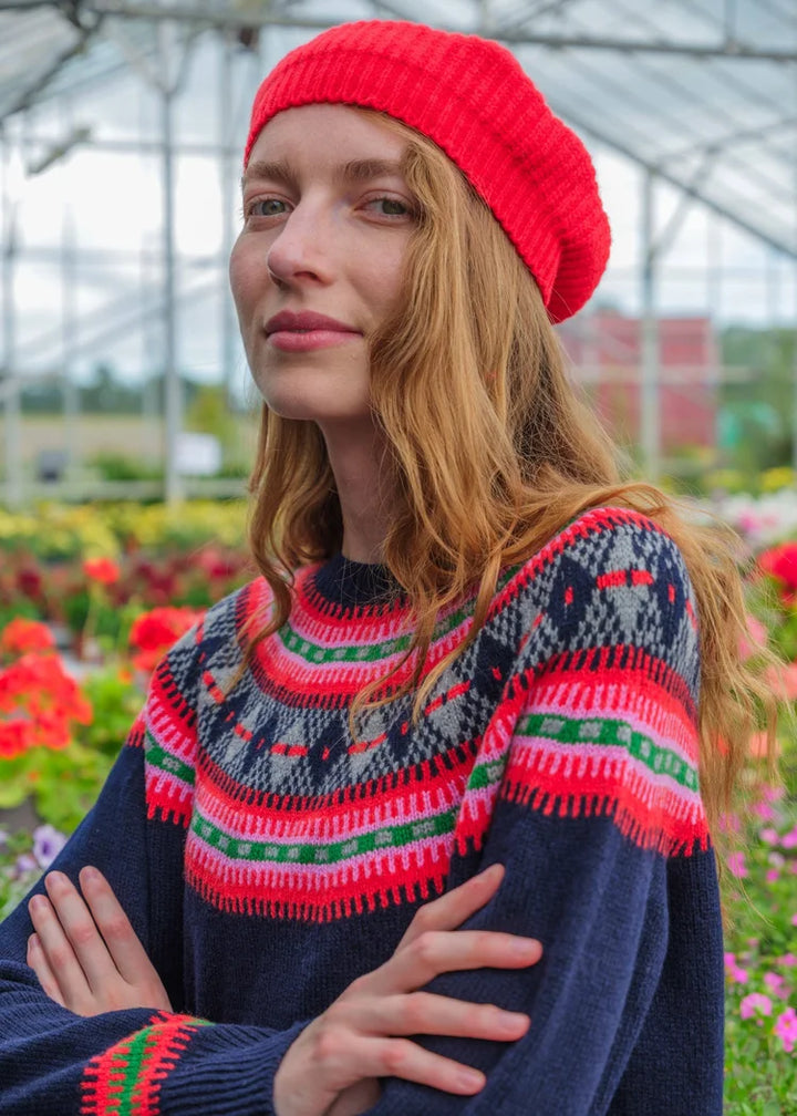 Red Stitch Beret