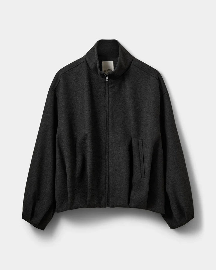 Becky Suiting Bomber Jacket - Dark Grey