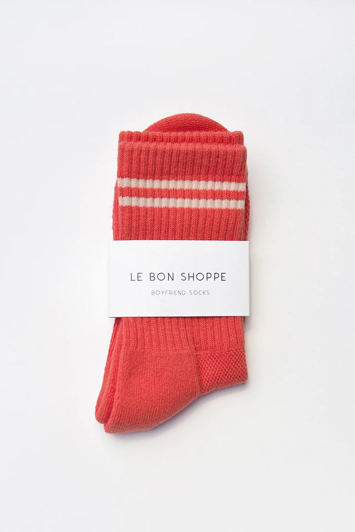 Boyfriend Socks - Coral