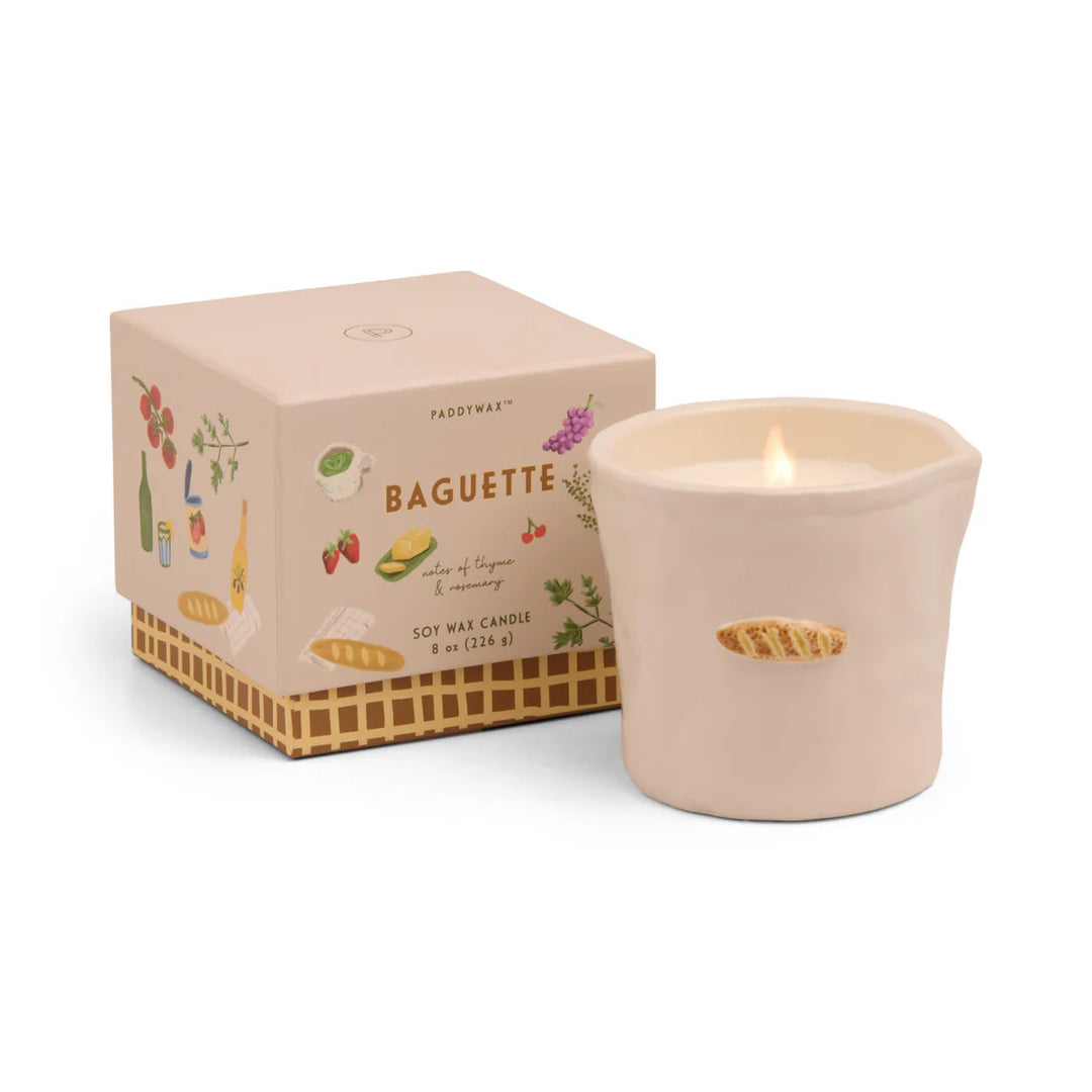 Bistro Baguette Ceramic Candle - Rosemary Thyme
