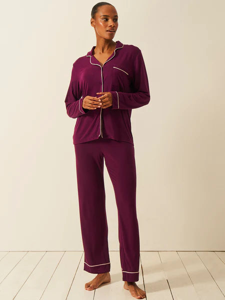Long PJ Set Black Cherry