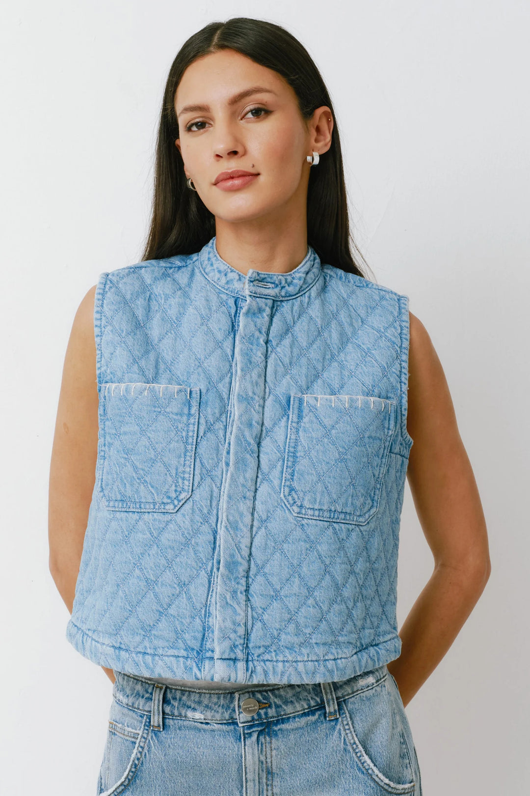 Quilted Pablo Waistcoat - Summer Sky
